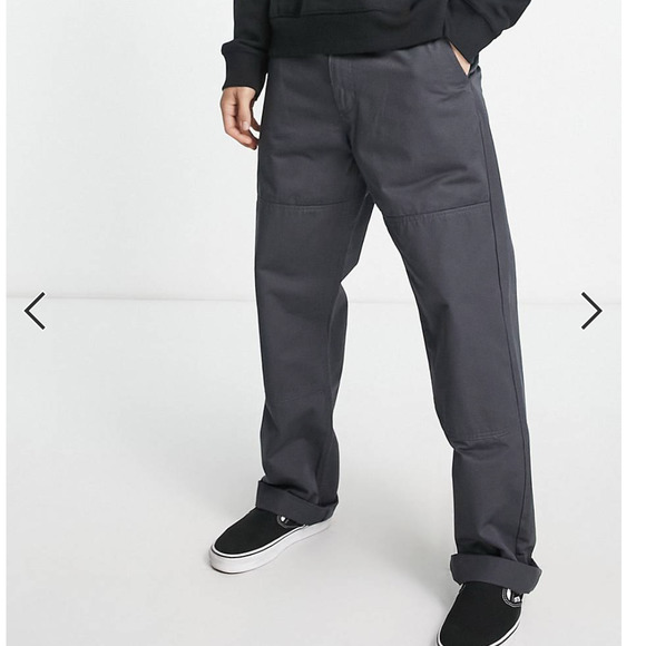 Vans Pants Nwt Vans Asphalt Gray Authentic Chino Double Knee Loose